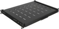Lanberg Kihúzható Rackszekrény polc 19" / 1U / 44,5 x 35 cm - Fekete