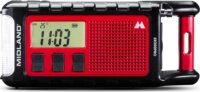 Midland ER 300 Pro Crank Akkus Vészhelyzeti Zsebrádió - Fekete / Piros