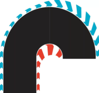 Carrera Hybrid Hairpin Curve 180° L/R Versenypálya kiegészítő elem