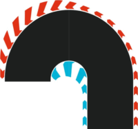 Carrera Hybrid Hairpin Curve 180° L/R Versenypálya kiegészítő elem