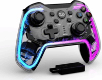 BlackBird RGB Vezeték nélküli Kontroller (Nintendo Switch/Lite/Android/IOS/PC) - Átlátszó Fekete