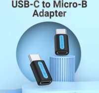 Vention CDXB0 USB Type-C apa - micro USB-B anya Átalakító adapter - Fekete