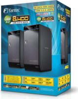 Fantec QB-X8US3R 8x 3,5" SATA RAID USB 3.2 Gen 1 Külső HDD ház - Fekete