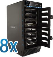 Fantec QB-X8US3R 8x 3,5" SATA RAID USB 3.2 Gen 1 Külső HDD ház - Fekete