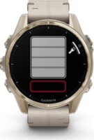 Garmin Fenix 8 AMOLED Érintőképernyős Okosóra 43mm Homokkő bőrszíjjal + Homokkő / Szürke szilikon szíjjal - Krémarany / Titanium