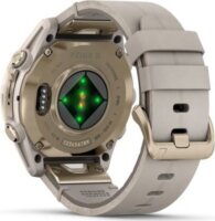 Garmin Fenix 8 AMOLED Érintőképernyős Okosóra 43mm Homokkő bőrszíjjal + Homokkő / Szürke szilikon szíjjal - Krémarany / Titanium