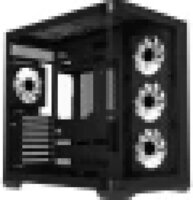 Krux Tano KRXD015 Midi Torony Számítógépház + 4db 120mm ventilátor - Fekete