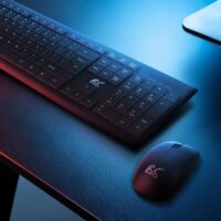 NanoRS RS580 Wireless Ergonómikus Billentyűzet + egér ENG - Fekete