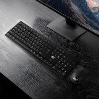 NanoRS RS580 Wireless Ergonómikus Billentyűzet + egér ENG - Fekete