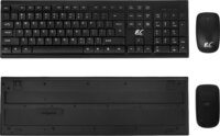 NanoRS RS580 Wireless Ergonómikus Billentyűzet + egér ENG - Fekete