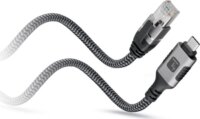 Techly ICOC U3C-RJ45-010 USB-C apa - RJ45 apa Átalakító Adapter 1m - Ezüst / Fekete