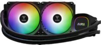 Gamdias Aura GL240 LITE 240mm ARGB All In One CPU Vízhűtés - Fekete