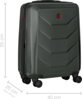 Wenger Prymo Carry-On Keményfedeles négykerekű bőrönd - Sötétszürke