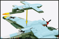 Cobi 5771 Heinkel HE 111 H-22 V1 bombázó repülő 927 darabos építőjáték