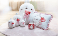 Nici Molang a nyuszi nyalókával plüssfigura - 12 cm