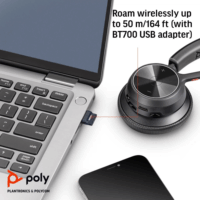 HP Poly Voyager 4310-M UC Bluetooth Call Center Headset - Fekete