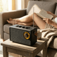 Adler Camry CR 1902B FM Bluetooth Asztali Rádió - Fekete