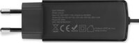 Qoltec 52420 USB-C GaN Hálózati Gyorstöltő Adapter integrált kábellel 90W - Fekete