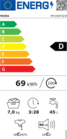 Midea MF100W70/W-HU Elöltöltős Mosógép 7kg - Fehér
