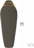Sea to Summit Reactor Midweight Long Hálózsák 198 x 80 cm 6 / 10 °C) - Zöld