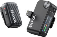 Boya BOYAMIC 2-02 csiptetős Wireless USB-C mikrofon szett - Fekete