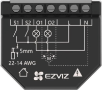 eZVIZ T36 2-csatornás Okos WiFi relé fogyasztásmérővel