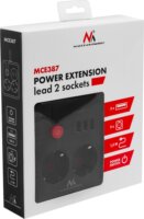 Maclean MCE387 B 3x USB-A Hálózati Elosztó 2 aljzatos 1.5m - Fekete
