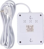 Maclean MCE388 W 3x USB-A Hálózati Elosztó 2 aljzatos 3m - Fehér