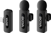 Boya BY-V20 V2.0 Wireless USB-C csiptetős mikrofon szett - Fekete