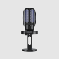 Boya K3-02 LED USB Asztali Kondenzátor mikrofon állvánnyal - Fekete