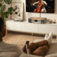 Albrecht DR 1000 All-in-One Soundsystem Internet Rádió - Szürke/Fa