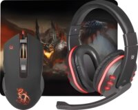 Defender Devourer MHP-006 Vezetékes Gamer Headset + Egér + Egérpad - Fekete/Piros