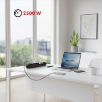Maclean MCE395 B 3x USB-A Hálózati Elosztó 5 aljzatos 1.5m - Fekete