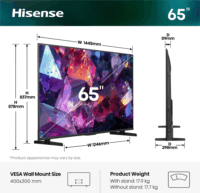 Hisense 50" 50E7S PRO 16:9 4K UltraHD QLED Smart Android TV
