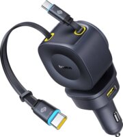 Baseus PrimeTrip VR2 Max 3x USB-C + USB-A Autós Gyorstöltő 100W - Fekete