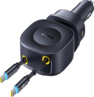 Baseus PrimeTrip VR2 Max 3x USB-C + USB-A Autós Gyorstöltő 100W - Fekete