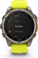 Garmin Fenix 8 Titán Okosóra 47mm Szilikon szíjjal - Neonsárga/Grafit