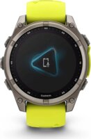 Garmin Fenix 8 Titán Okosóra 47mm Szilikon szíjjal - Neonsárga/Grafit