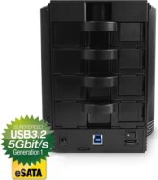 FANTEC SQ-35U3E-6G RAID 4x 3,5" USB 3.0 / eSATA Külső HDD ház - Fekete