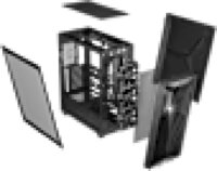 Corsair 3200D RS Midi Tower Számítógépház + 4db 120mm ventilátor - Fekete