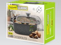 Maestro MR-2828 Aluminium Sütőedény Üveg fedővel 28cm 8L - Szürke