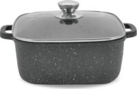 Maestro MR-2828 Aluminium Sütőedény Üveg fedővel 28cm 8L - Szürke