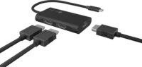 ICY BOX IB-AD1030-C USB-C apa - 3x HDMI anya Adapter - Fekete