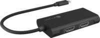ICY BOX IB-AD1030-C USB-C apa - 3x HDMI anya Adapter - Fekete
