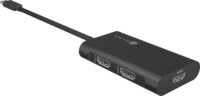 ICY BOX IB-AD1030-C USB-C apa - 3x HDMI anya Adapter - Fekete