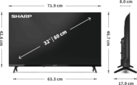 Sharp 32" 32HA1205E 16:9 HD LED TV
