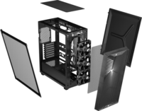 Corsair 3200D RS Midi Torony Számítógépház + 4db 120mm ventilátor - Fekete