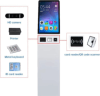 Digital Totem 22" 16:9 UltraHD IPS Touch Álló Android Üzleti kijelző / Kioszk nyomtatóval és QR kód olvasóval