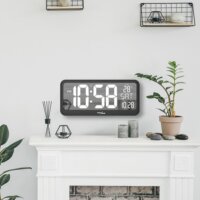 Maclean GB214 LCD Digitális óra hőmérséklet kijelzővel 37x17cm - Fekete