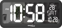 Maclean GB214 LCD Digitális óra hőmérséklet kijelzővel 37x17cm - Fekete